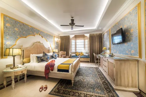 Fort Rajwada, Jaisalmer - Rooms - 375 Sqft 35 Sqmt Garden View King Bed 75