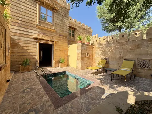 Fort Rajwada, Jaisalmer - Rooms - 800 Sqft 74 Sqmt Swimming Pool View Double Bed 53