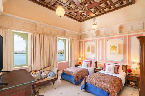 Taj Lake Palace, Udaipur - Rooms - 334 Sqft 31 Sqmt Lake View Single Beds 60
